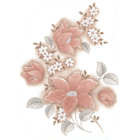 Flowers Clematis Pink Overglaze Ceramic Decals