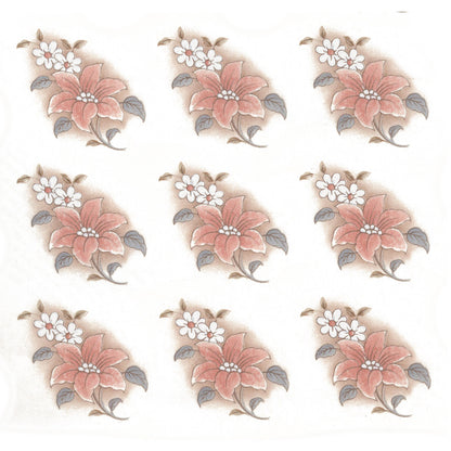 Flowers Clematis Pink Overglaze Ceramic Decals