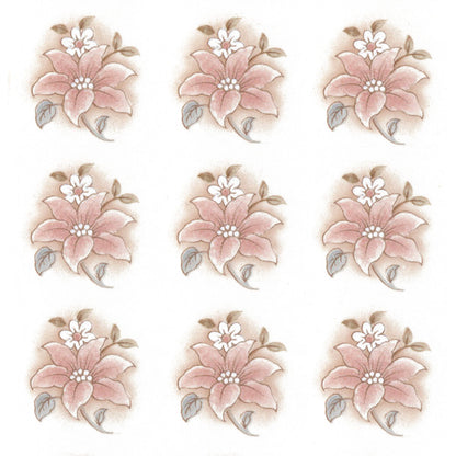 Flowers Clematis Pink Overglaze Ceramic Decals