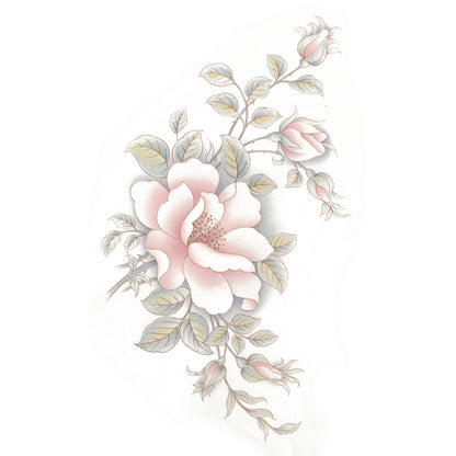 Flowers Geranium Contessa Peach Overglaze Ceramic Decals