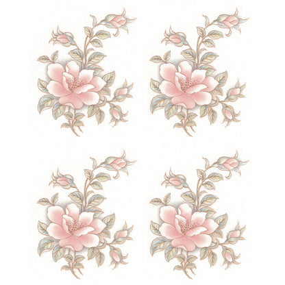 Flowers Geranium Contessa Peach Overglaze Ceramic Decals