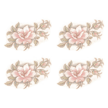 Flowers Geranium Contessa Peach Overglaze Ceramic Decals