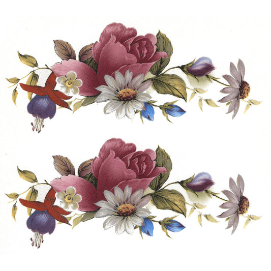 Summer Flower Spray Overglaze Waterslide Ceramic Decals