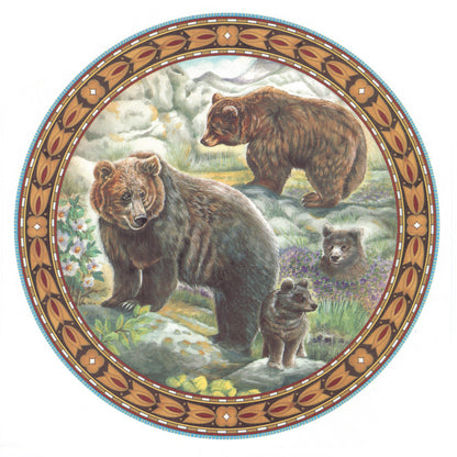 Brown Bears Overglaze Ceramic Decals