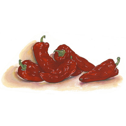 Chili Red Peppers Overglaze Ceramic Decals