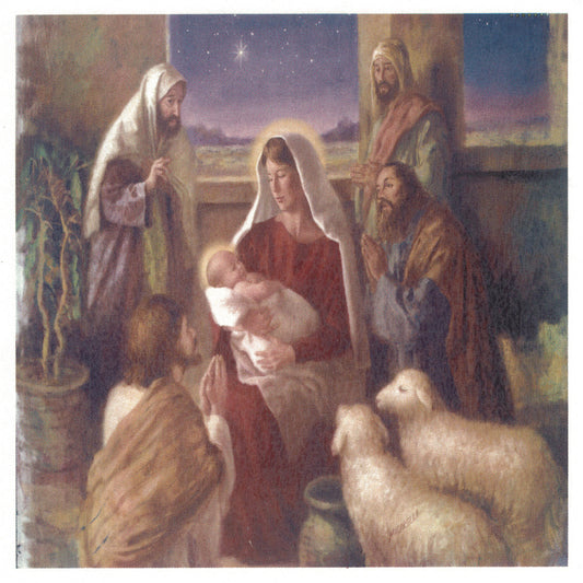 Christmas Holy Night Nativity Square Tile Overglaze Ceramic Decals