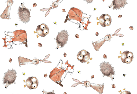 Allover Chintz Cuddly Critters 9 x 13.5 Inch Overglaze Ceramic Decal Sheet