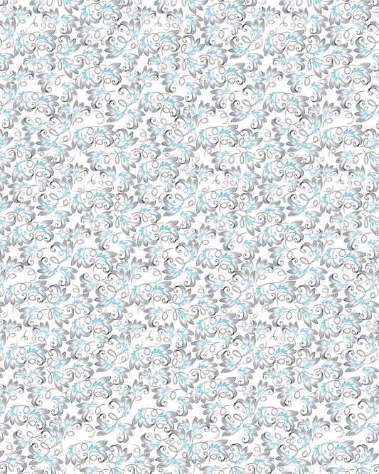 Allover Chintz Royale Pattern 9 x 13.5 Inch Overglaze Ceramic Decal Sheet