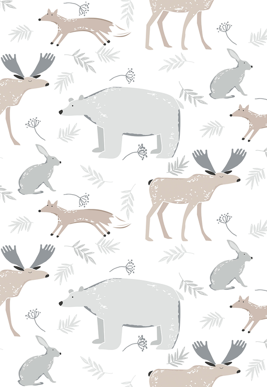 Allover Chintz Creatures of Alaska 9 x 13.5 Inch Overglaze Ceramic Decal Sheet