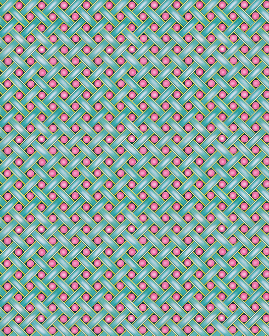 Allover Chintz Illusion Pattern 9 x 13.5 Inch Overglaze Ceramic Decal Sheet