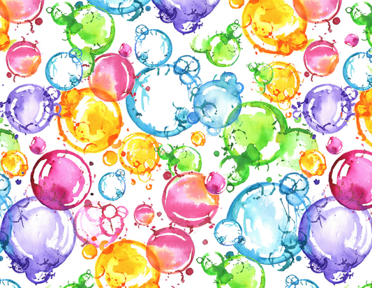 Allover Chintz Colorful Bubbles 9 x 13.5 Inch Overglaze Ceramic Decal Sheet
