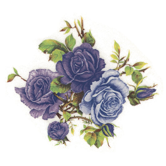 Purple Lavender Rose Flower Bouquet Overglaze Waterslide Ceramic Decals