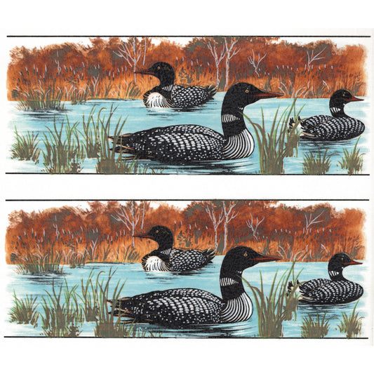 Loons on a Lake in Fall Mug Wraps Overglaze Ceramic Decals