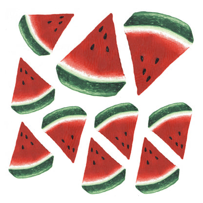 Watermelon Slices Sheet 37 pcs Overglaze Waterslide Ceramic Decals
