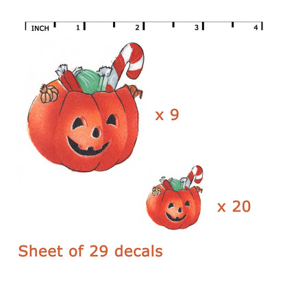 Halloween Pumpkins Overglaze Ceramic Decals