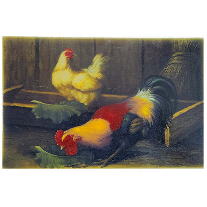 Rooster Chicken Coop Tray Overglaze Waterslide Ceramic Decal