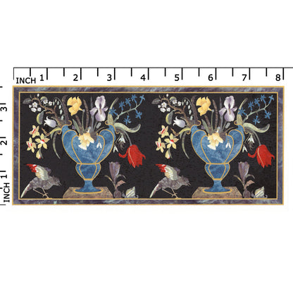 Venus Blue Flower Vase Bird Mug Wrap Overglaze Waterslide Ceramic Decals