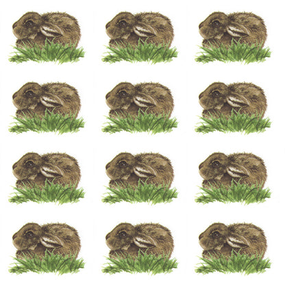 Brown Baby Bunny Rabbit Overglaze Waterslide Ceramic Decals