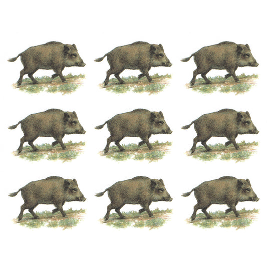 Wild Boar in the Field Overglaze Waterslide Ceramic Decals