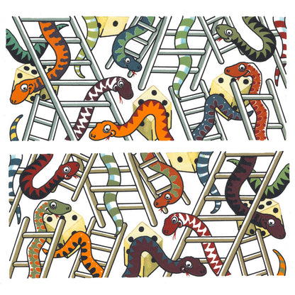 Adders and Ladders Mug Wrap 2 pcs Set Overglaze Ceramic Decals