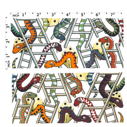 Adders and Ladders Mug Wrap 2 pcs Set Overglaze Ceramic Decals