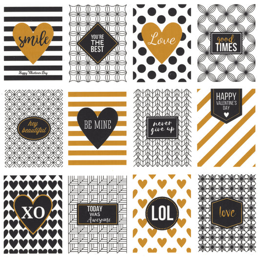 Love and Happiness Set of 12 Overglaze Waterslide Ceramic Decals
