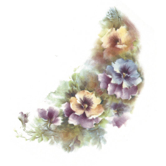 Pansies Flowers by San Do Overglaze Waterslide Ceramic Decals