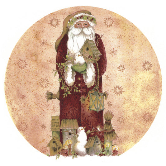 Christmas Santa Claus 1 pc 7 Inch Waterslide Ceramic Decals
