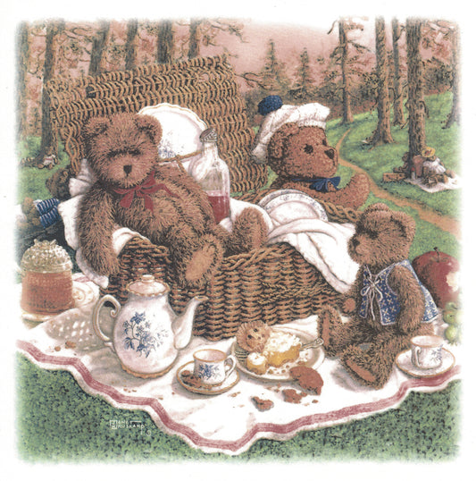 Christmas Bears Square Tile Overglaze Ceramic Decals