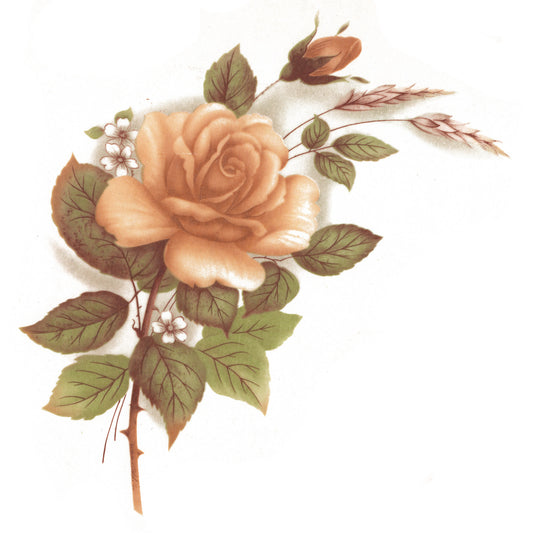 Caramel Rose Flowers Overglaze Waterslide Ceramic Decals