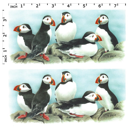 Puffin Seabirds Mug Wrap 7.5 Inch 2 pcs Overglaze Waterslide Ceramic Decals