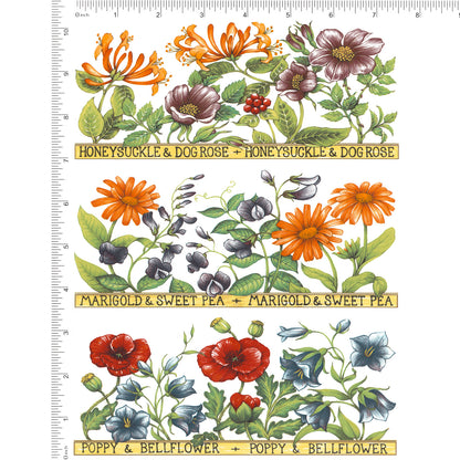 Sweet Fragrance Flowers Mug Wraps 7.5 Inch 3 pcs Overglaze Waterslide Ceramic Decals