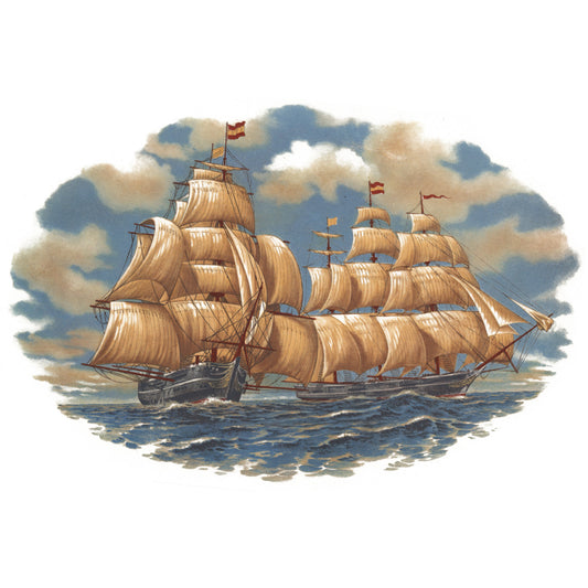 Clipper Ship 1 pc 10.75 Inch Overglaze Waterslide Ceramic Decal