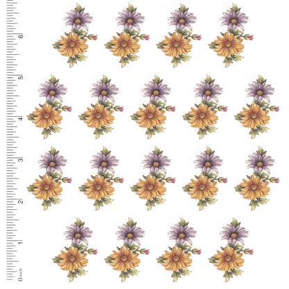 Chrysanthemum 18 pcs 1.5 Inch Overglaze Ceramic Decals
