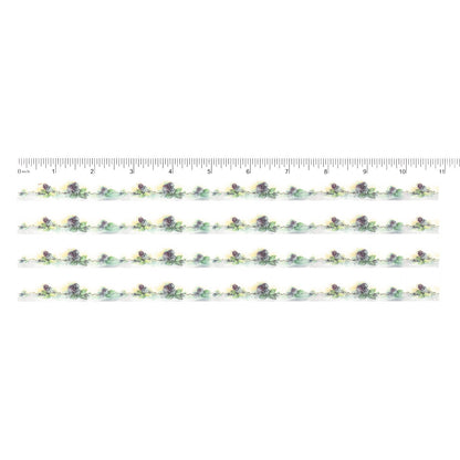 Blackberries and Flowers Borders 10.75 Inch 4 pcs Overglaze Ceramic Decals