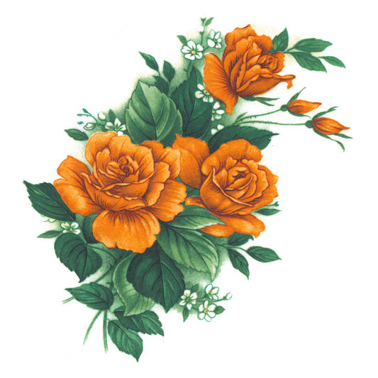 Yellow Rose Flower Spray Overglaze Waterslide Ceramic Decals