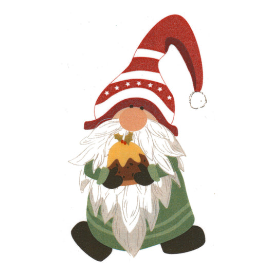 Green Christmas Gnome Overglaze Ceramic Decals