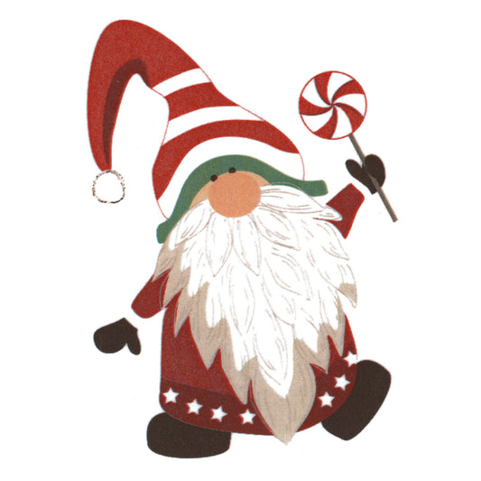 Red Christmas Gnome Overglaze Ceramic Decals