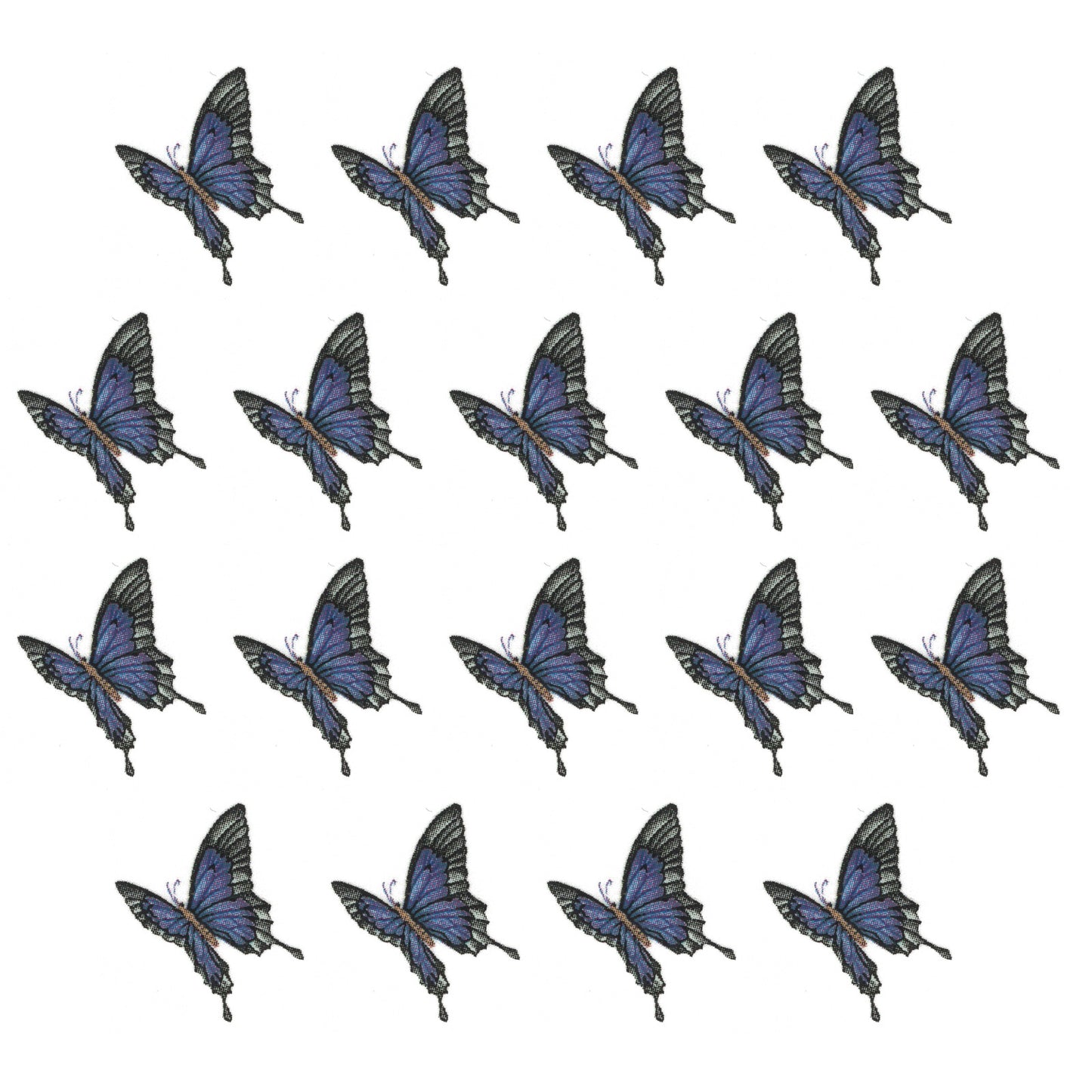 Purple Fairy Butterflies 18 pcs Overglaze Ceramic Decals