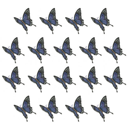 Purple Fairy Butterflies 18 pcs Overglaze Ceramic Decals