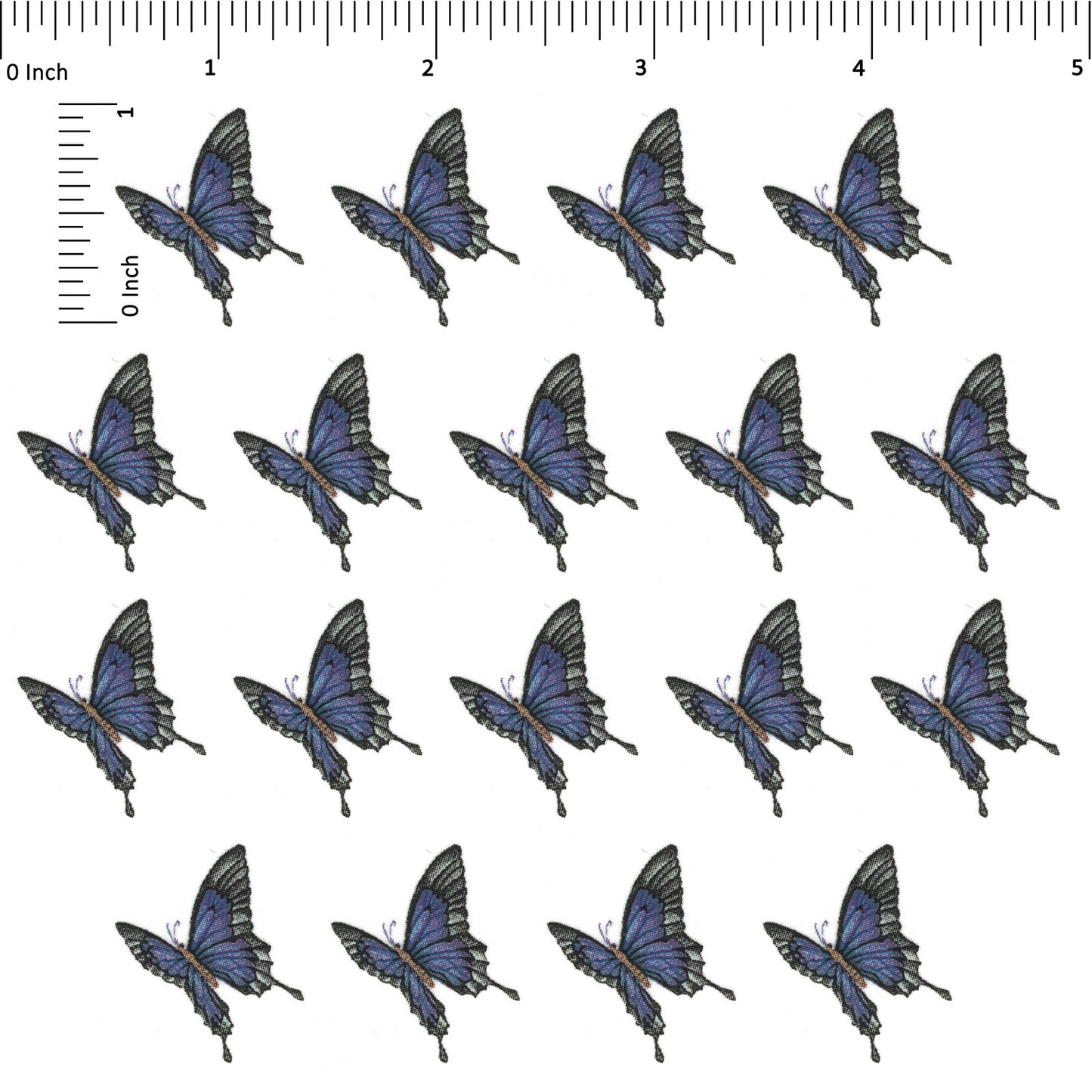Purple Fairy Butterflies 18 pcs Overglaze Ceramic Decals