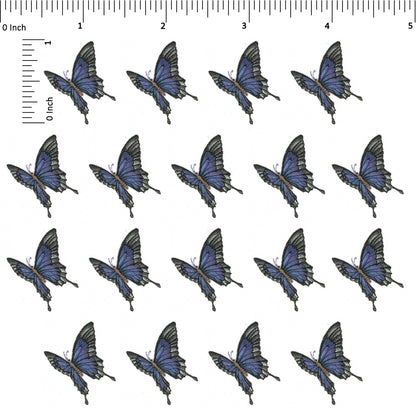 Purple Fairy Butterflies 18 pcs Overglaze Ceramic Decals