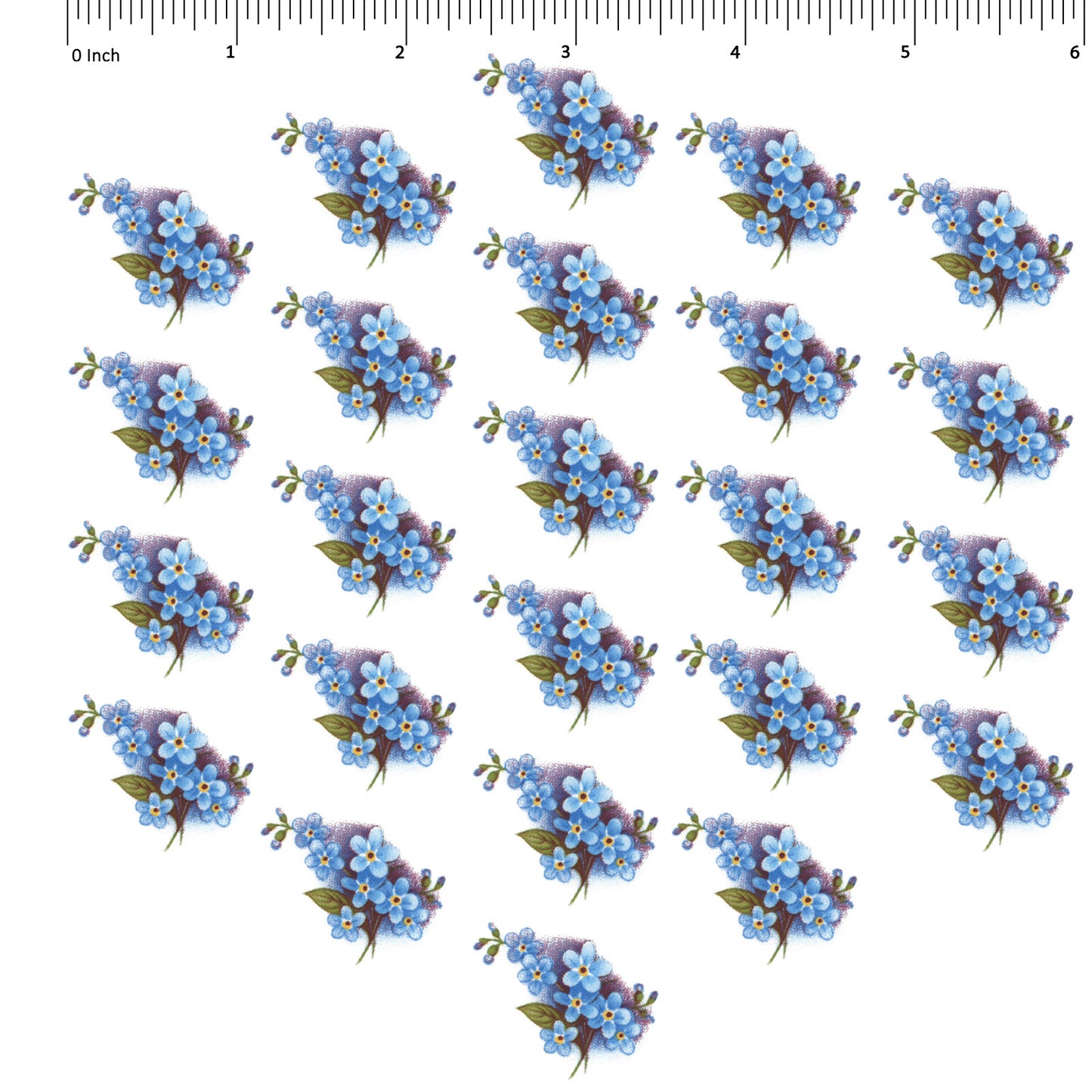 Flowers Forget Me Not Spray H Blue Overglaze Ceramic Decals