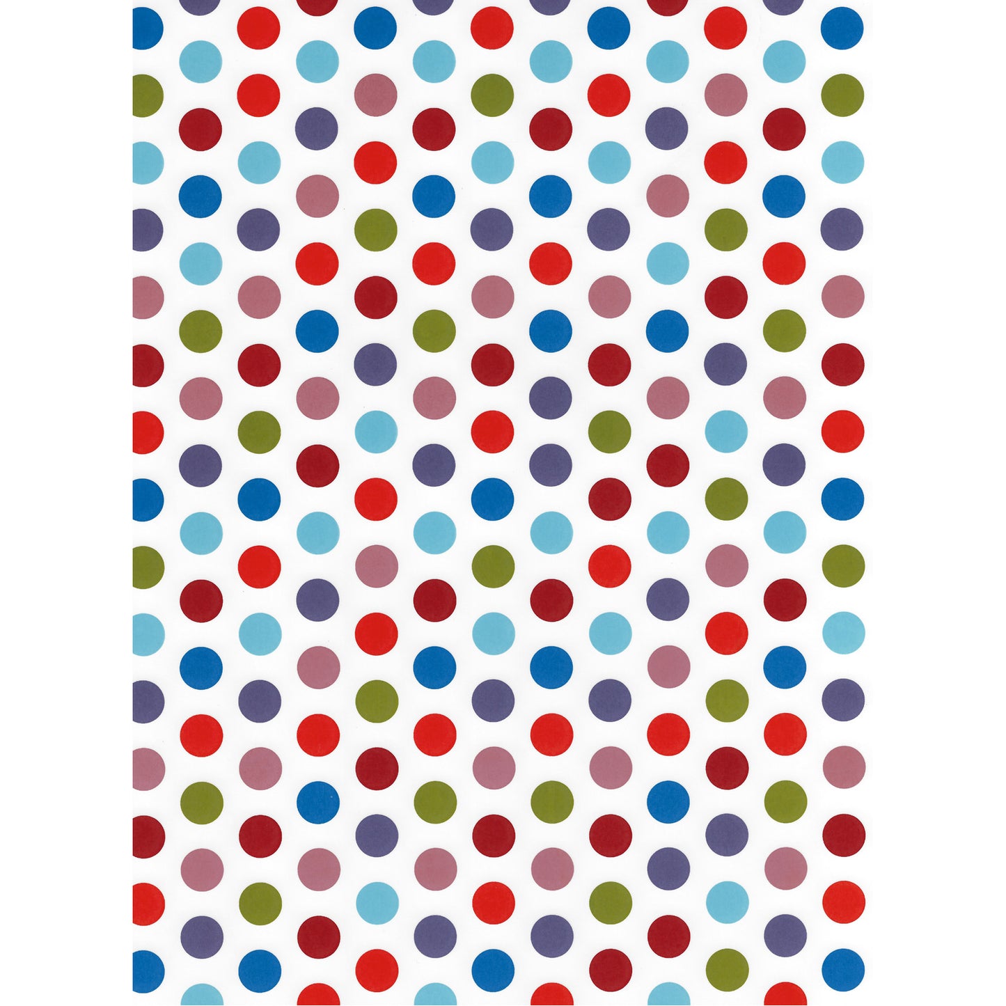 Multicolor Polka Dot 9 x 13.5 Inch Overglaze Ceramic Decal Sheet