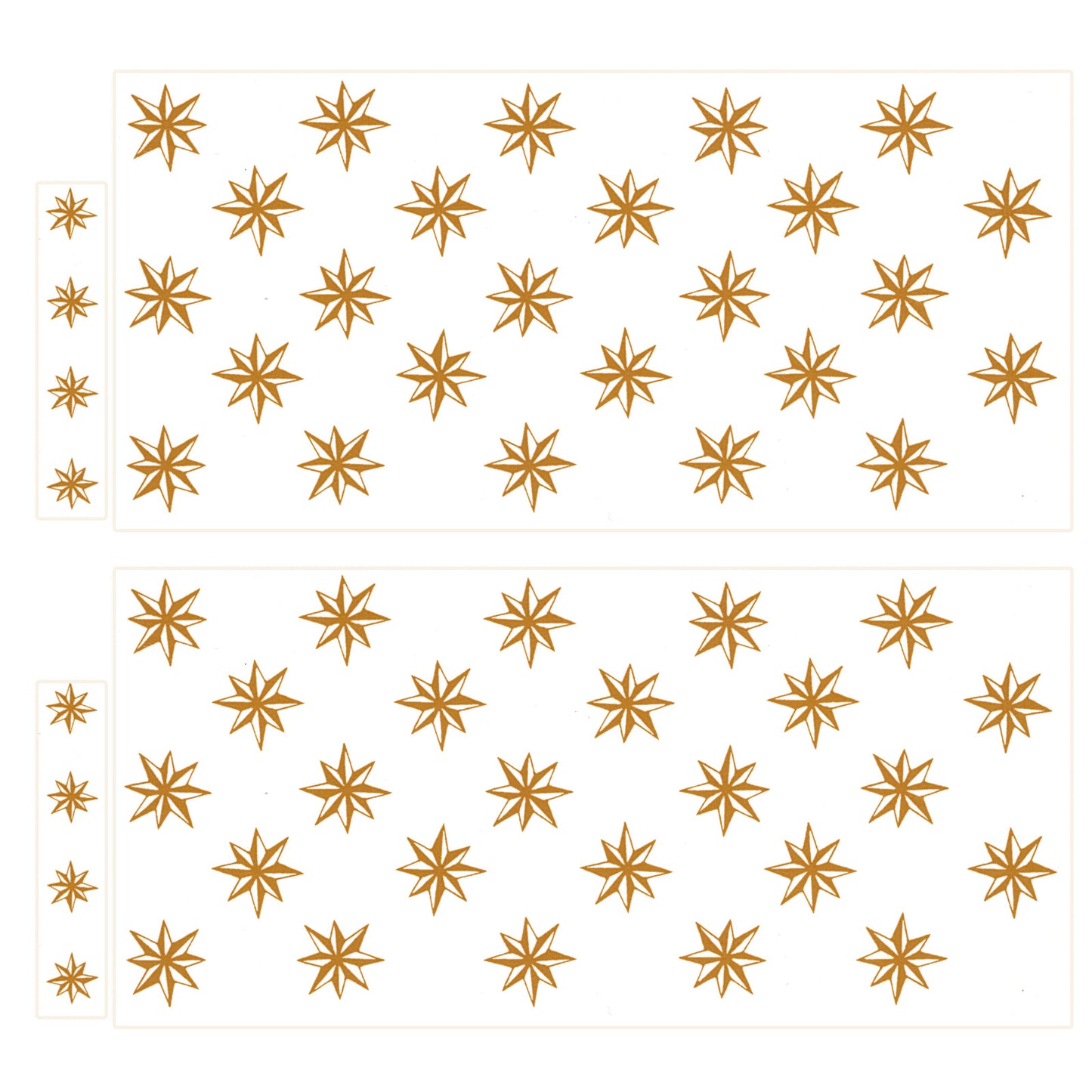 Overglaze Waterslide Ceramic Decals – Christmas Gold Star Mug Wrap