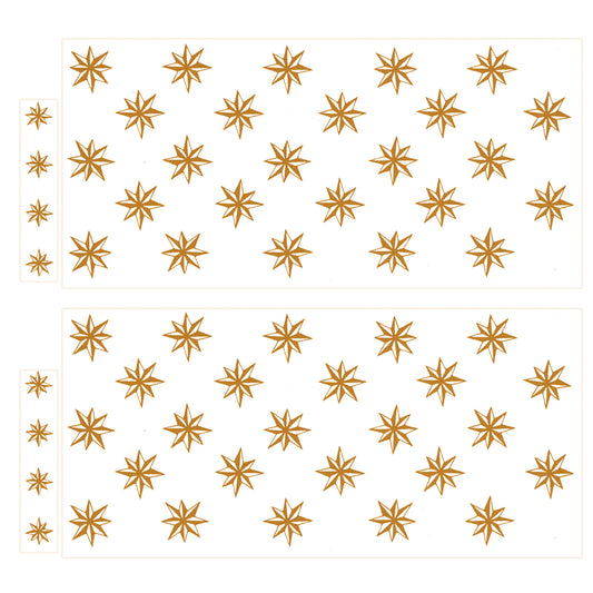 Overglaze Waterslide Ceramic Decals – Christmas Gold Star Mug Wrap