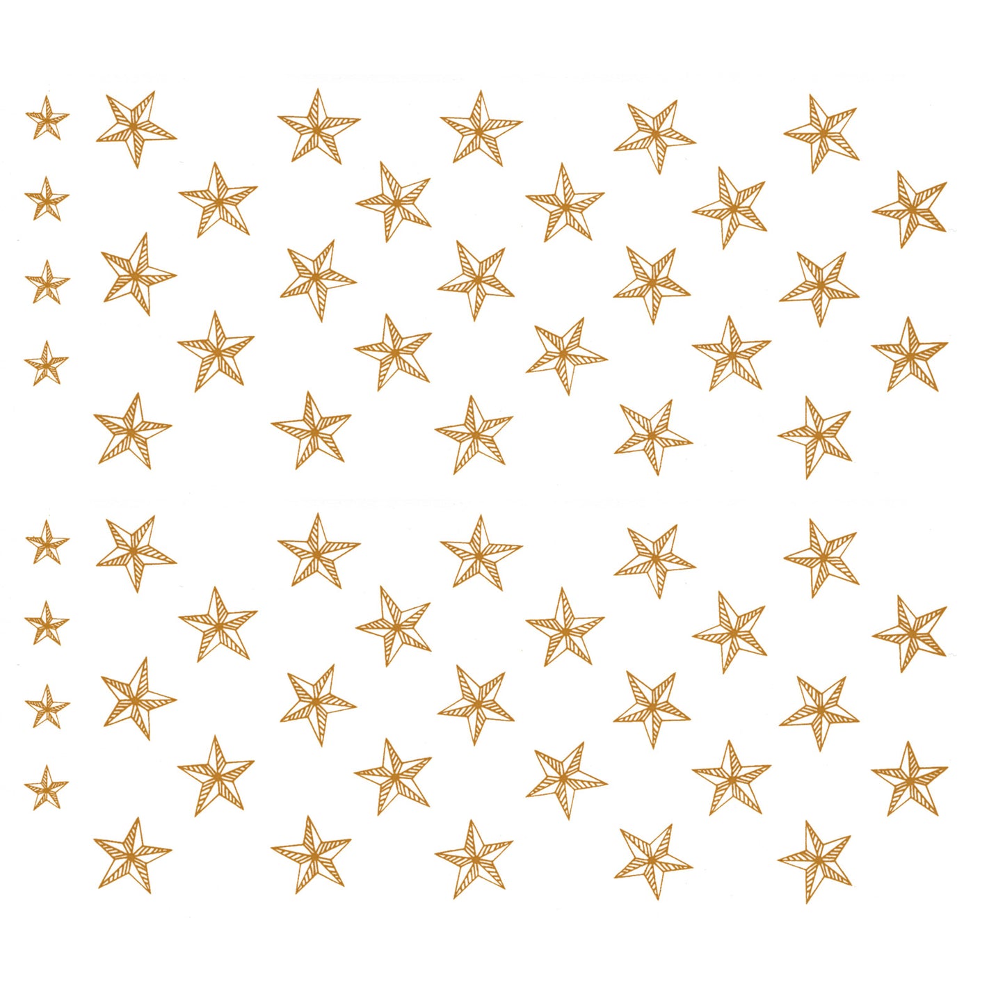 Overglaze Waterslide Ceramic Decals – Christmas Gold Star Mug Wrap
