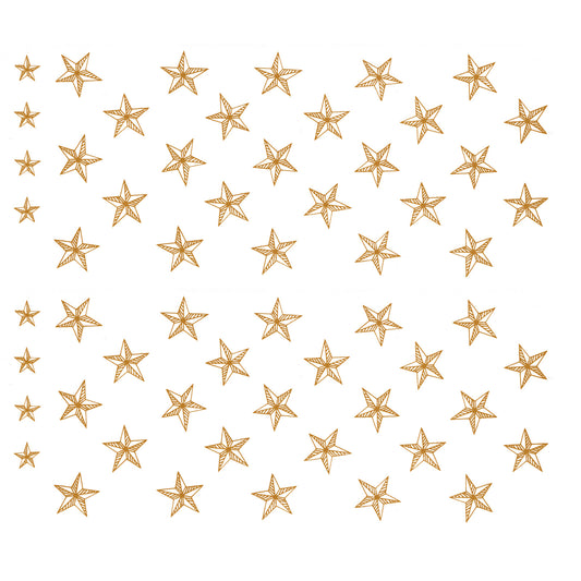 Overglaze Waterslide Ceramic Decals – Christmas Gold Star Mug Wrap