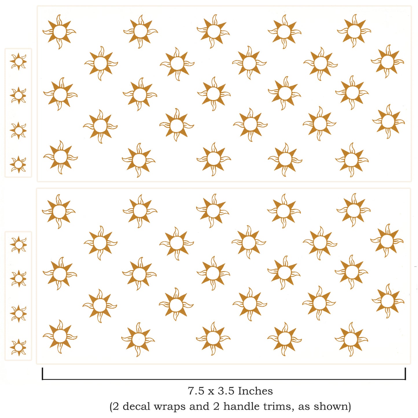 Overglaze Waterslide Ceramic Decals – Christmas Gold Star Mug Wrap