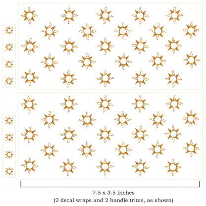 Overglaze Waterslide Ceramic Decals – Christmas Gold Star Mug Wrap